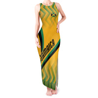 Jamaica Tank Maxi Dress Kente Pattern Basic - Yellow - Wonder Print Shop