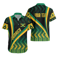Personalised Jamaica Hawaiian Shirt Kente Pattern Basic - Black - Wonder Print Shop
