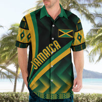 Personalised Jamaica Hawaiian Shirt Kente Pattern Basic - Black - Wonder Print Shop