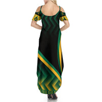 Jamaica Summer Maxi Dress Kente Pattern Basic - Black - Wonder Print Shop