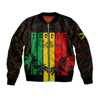Personalised Jamaica Bomber Jacket Reggae Festival Legend Bob Abstract Portrait LT7 - Wonder Print Shop