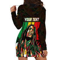 Personalised Jamaica Hoodie Dress Reggae Festival Legend Bob Abstract Portrait - Wonder Print Shop