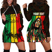Personalised Jamaica Hoodie Dress Reggae Festival Legend Bob Abstract Portrait - Wonder Print Shop