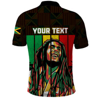 Personalised Jamaica Polo Shirt Reggae Festival Legend Bob Abstract Portrait - Wonder Print Shop