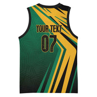 Jamaica Tropical Palm Personalized Basketball Jersey - Wonder Print Shop