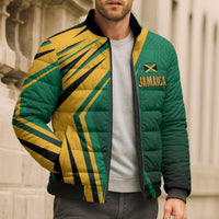 Jamaica Tropical Palm Personalized Bomber Puffer Jacket - Wonder Print Shop