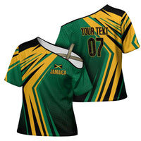 Jamaica Tropical Palm Personalized Cross Shoulder Shirt - Wonder Print Shop