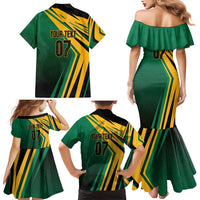 Jamaica Tropical Palm Personalized Family Matching Mermaid Dress and Hawaiian Shirt - Wonder Print Shop