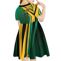 Jamaica Tropical Palm Personalized Kid Short Sleeve Dress - Wonder Print Shop