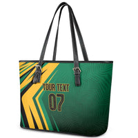 Jamaica Tropical Palm Personalized Leather Tote Bag - Wonder Print Shop