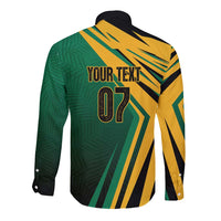 Jamaica Tropical Palm Personalized Long Sleeve Button Shirt - Wonder Print Shop