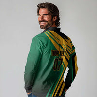 Jamaica Tropical Palm Personalized Long Sleeve Polo Shirt - Wonder Print Shop
