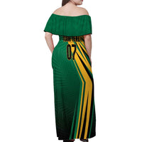 Jamaica Tropical Palm Personalized Off Shoulder Maxi Dress - Wonder Print Shop