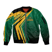 Jamaica Tropical Palm Personalized Sleeve Zip Bomber Jacket - Wonder Print Shop