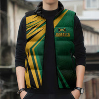 Jamaica Tropical Palm Personalized Sleeveless Puffer Jacket - Wonder Print Shop