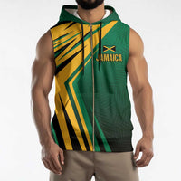 Jamaica Tropical Palm Personalized Sleeveless Zip Hoodie - Wonder Print Shop