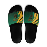 Jamaica Tropical Palm Personalized Slide Sandals - Wonder Print Shop
