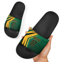 Jamaica Tropical Palm Personalized Slide Sandals - Wonder Print Shop
