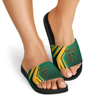 Jamaica Tropical Palm Personalized Slide Sandals - Wonder Print Shop