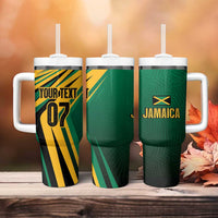Jamaica Tropical Palm Personalized Tumbler With Handle - Wonder Print Shop