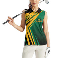 Jamaica Tropical Palm Personalized Women Sleeveless Polo Shirt - Wonder Print Shop