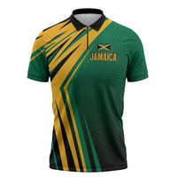 Jamaica Tropical Palm Personalized Zipper Polo Shirt - Wonder Print Shop