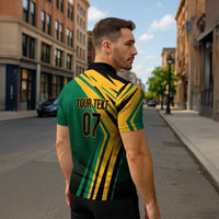 Jamaica Tropical Palm Personalized Zipper Polo Shirt - Wonder Print Shop