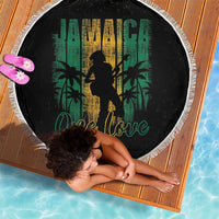 Jamaica One Love Grunge Beach Blanket Jamrock - Wonder Print Shop