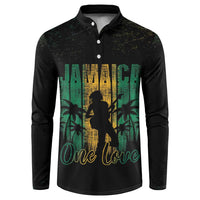 Jamaica One Love Grunge Button Sweatshirt Jamrock - Wonder Print Shop