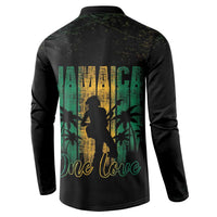 Jamaica One Love Grunge Button Sweatshirt Jamrock - Wonder Print Shop