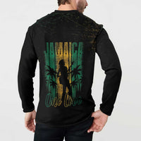 Jamaica One Love Grunge Button Sweatshirt Jamrock - Wonder Print Shop