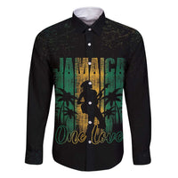 Jamaica One Love Grunge Family Matching Long Sleeve Bodycon Dress and Hawaiian Shirt Jamrock - Wonder Print Shop