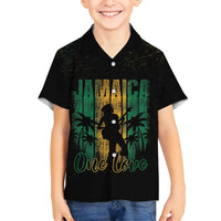 Jamaica One Love Grunge Family Matching Off Shoulder Maxi Dress and Hawaiian Shirt Jamrock - Wonder Print Shop