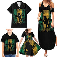 Jamaica One Love Grunge Family Matching Summer Maxi Dress and Hawaiian Shirt Jamrock - Wonder Print Shop