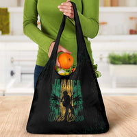 Jamaica One Love Grunge Grocery Bag Jamrock - Wonder Print Shop