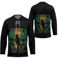 Jamaica One Love Grunge Hockey Jersey Jamrock - Wonder Print Shop