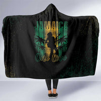 Jamaica One Love Grunge Hooded Blanket Jamrock - Wonder Print Shop