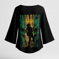 Jamaica One Love Grunge Kimono Sleeve Blouse Jamrock - Wonder Print Shop