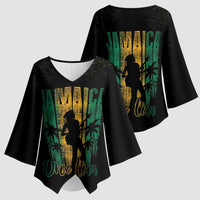Jamaica One Love Grunge Kimono Sleeve Blouse Jamrock - Wonder Print Shop