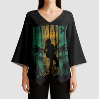 Jamaica One Love Grunge Kimono Sleeve Blouse Jamrock - Wonder Print Shop