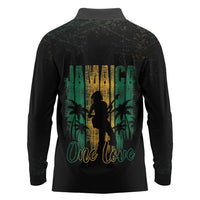 Jamaica One Love Grunge Long Sleeve Polo Shirt Jamrock - Wonder Print Shop