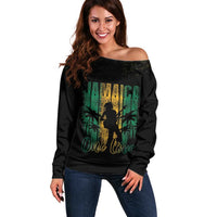 Jamaica One Love Grunge Off Shoulder Sweater Jamrock - Wonder Print Shop