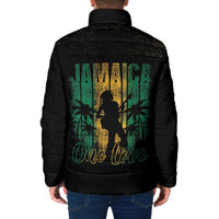 Jamaica One Love Grunge Padded Jacket Jamrock - Wonder Print Shop
