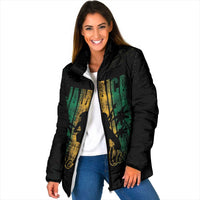Jamaica One Love Grunge Padded Jacket Jamrock - Wonder Print Shop