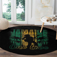 Jamaica One Love Grunge Round Carpet Jamrock - Wonder Print Shop