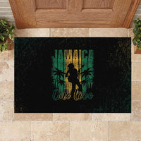Jamaica One Love Grunge Rubber Doormat Jamrock - Wonder Print Shop