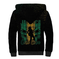 Jamaica One Love Grunge Sherpa Hoodie Jamrock - Wonder Print Shop