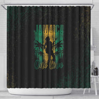 Jamaica One Love Grunge Shower Curtain Jamrock - Wonder Print Shop