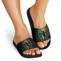 Jamaica One Love Grunge Slide Sandals Jamrock - Wonder Print Shop