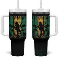 Jamaica One Love Grunge Tumbler With Handle Jamrock - Wonder Print Shop